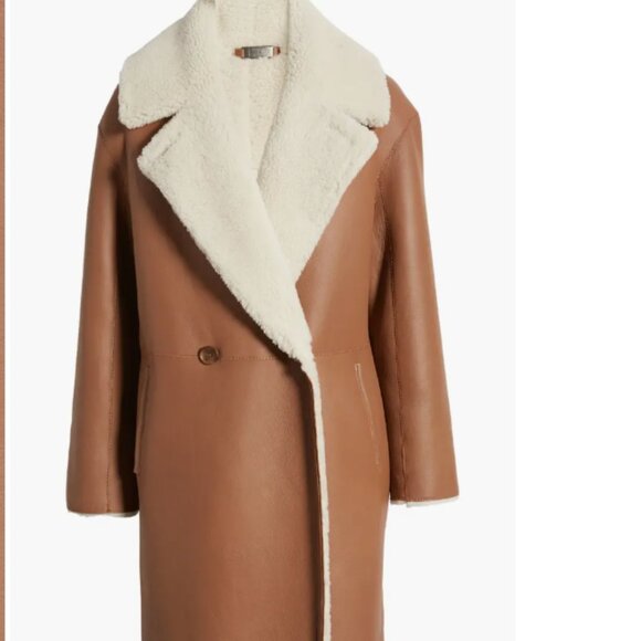 HiSO Gyro Reversible Genuine Shearling & Leather Coat - Picture 6 of 16